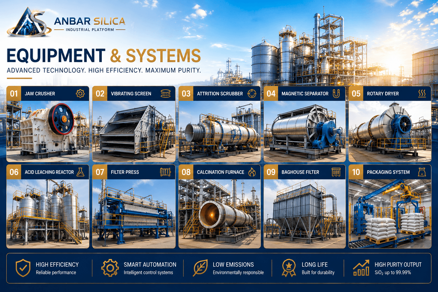Anbar Silica equipment and industrial systems